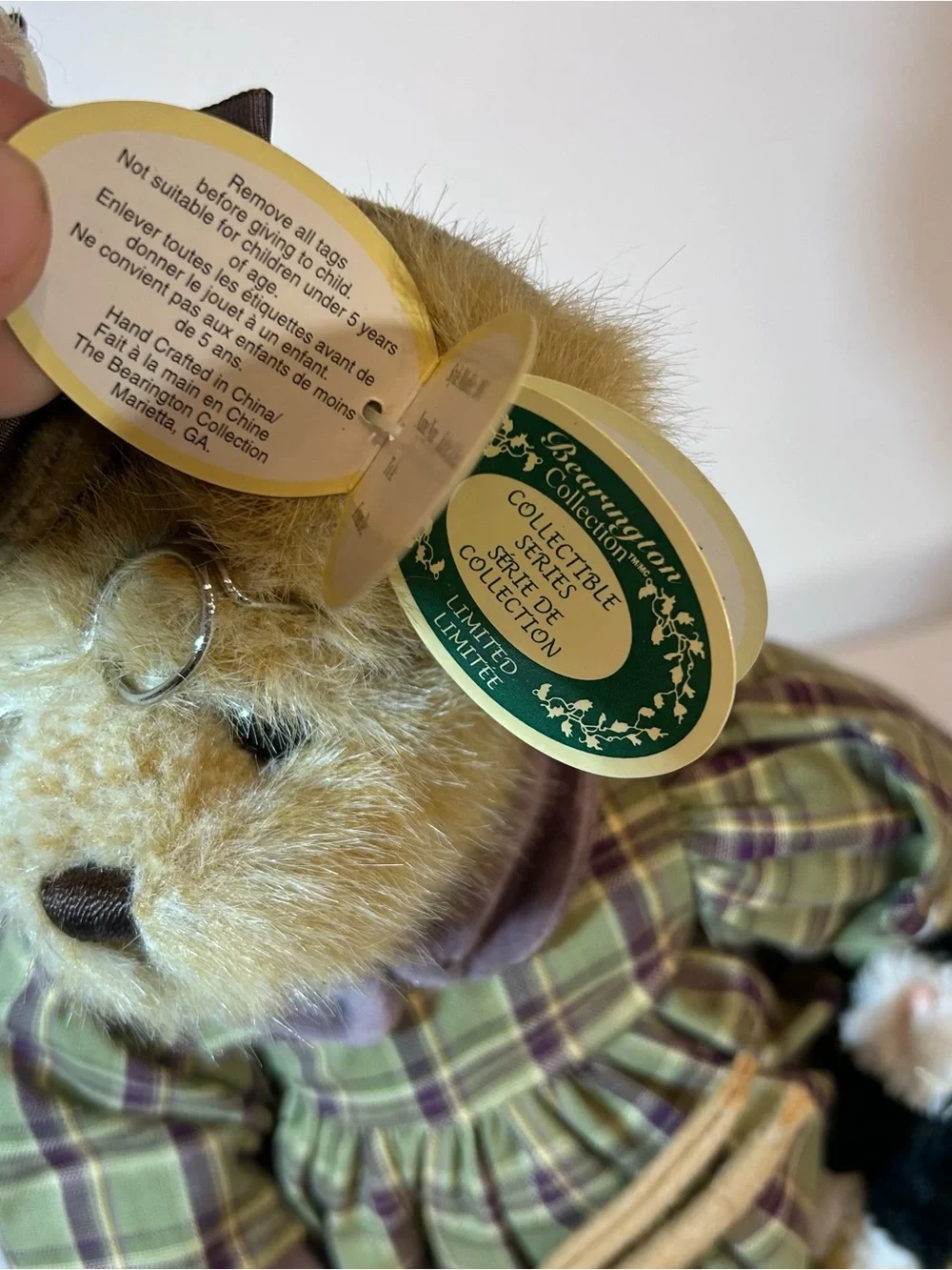 Bearington Collection Teddy Bear Plush Dressed Collectible Cottagecore Decor